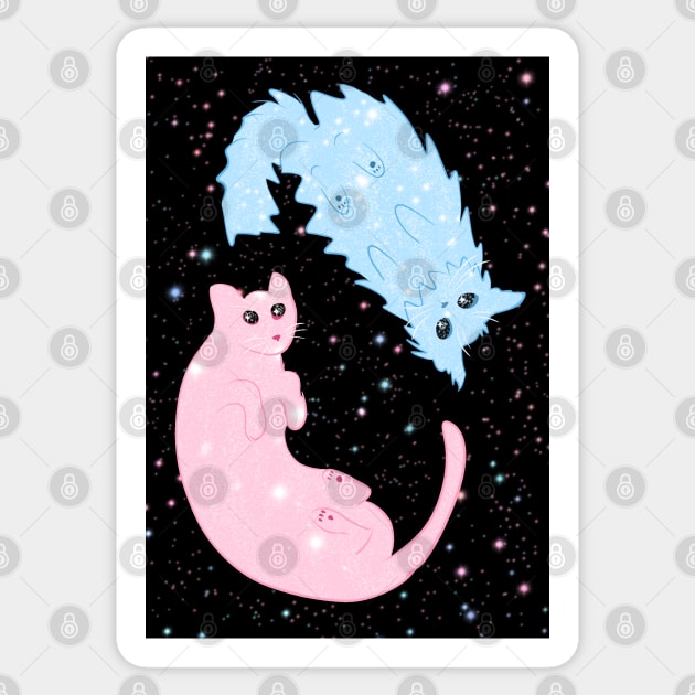 celestial kitties Sticker by hgrasel